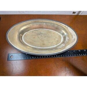 VINTAGE Poole Silver Co Taunton Mass EPNS 8015 Round Silverplate Serving Platter